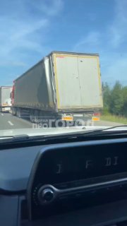 Сильное ДТП с тремя фурами затруднило движение на выезде из города